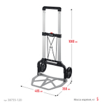 STAYER PROTruck, до 120 кг, из алюминиевого сплава, платформа 48.5 х 35 см, колеса d 16 см, вес 5 кг, складная хозяйственная тележка (38755-120)