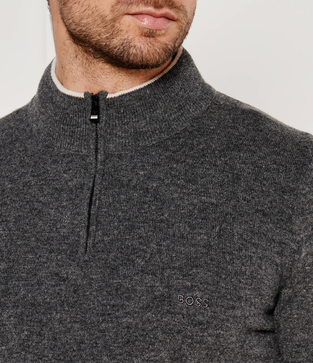 Шерстяной свитер Emarlo BOSS BLACK - графитовый(50530314)