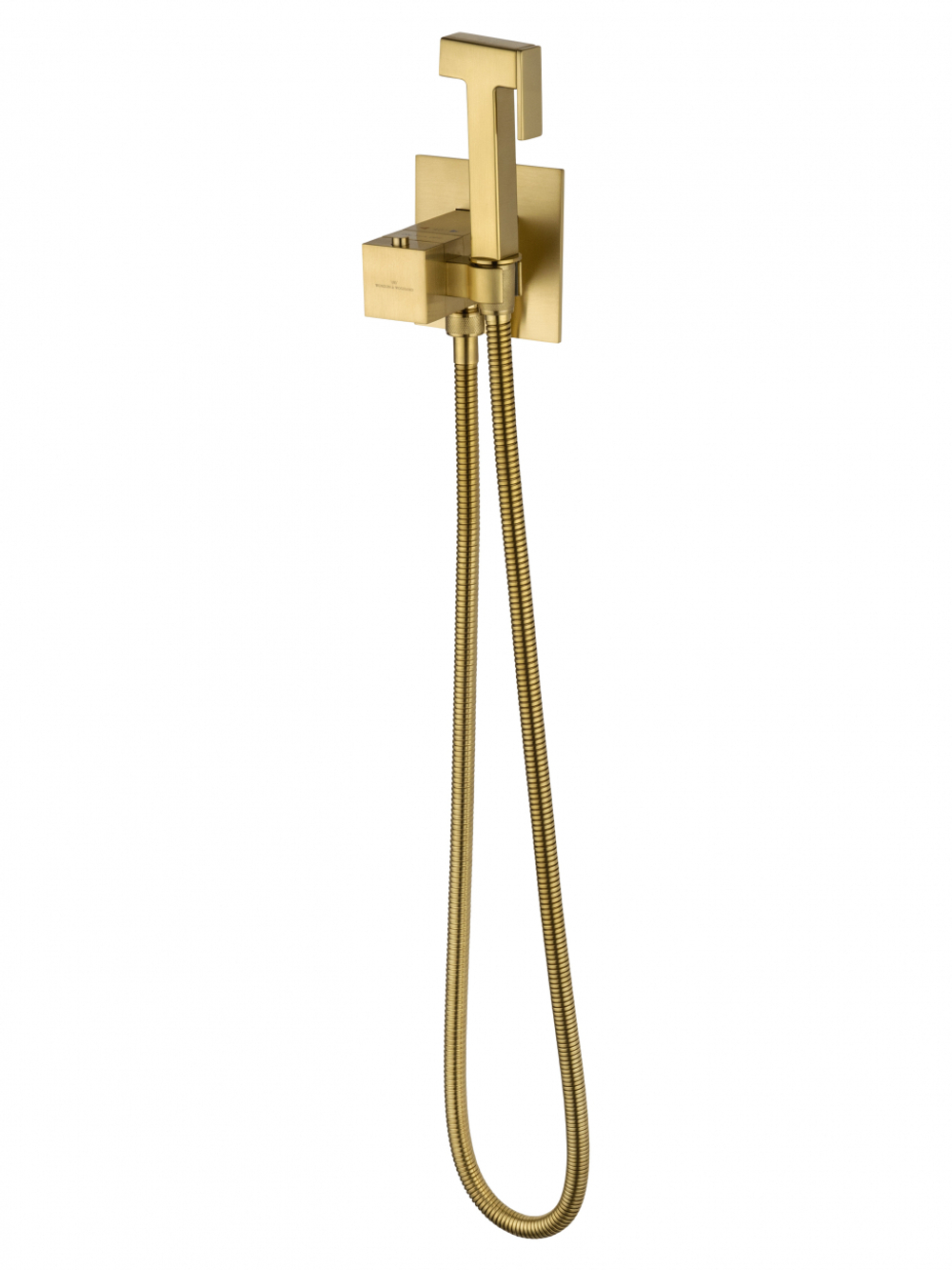 Смеситель с гигиеническим душем и термостатом встраиваемый WONZON & WOGHAND, Брашированное золото (WW-88829910-BG)