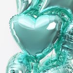 F Шар Сердце 18''/46 см, Бирюзовый Тиффани (БГ-15)