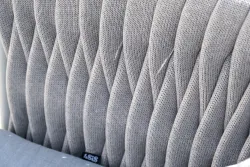 "Монако" лаунж-зона 4-местная из роупа со столом "Верона" (серый гранит), каркас светло-серый, роуп светло-серый