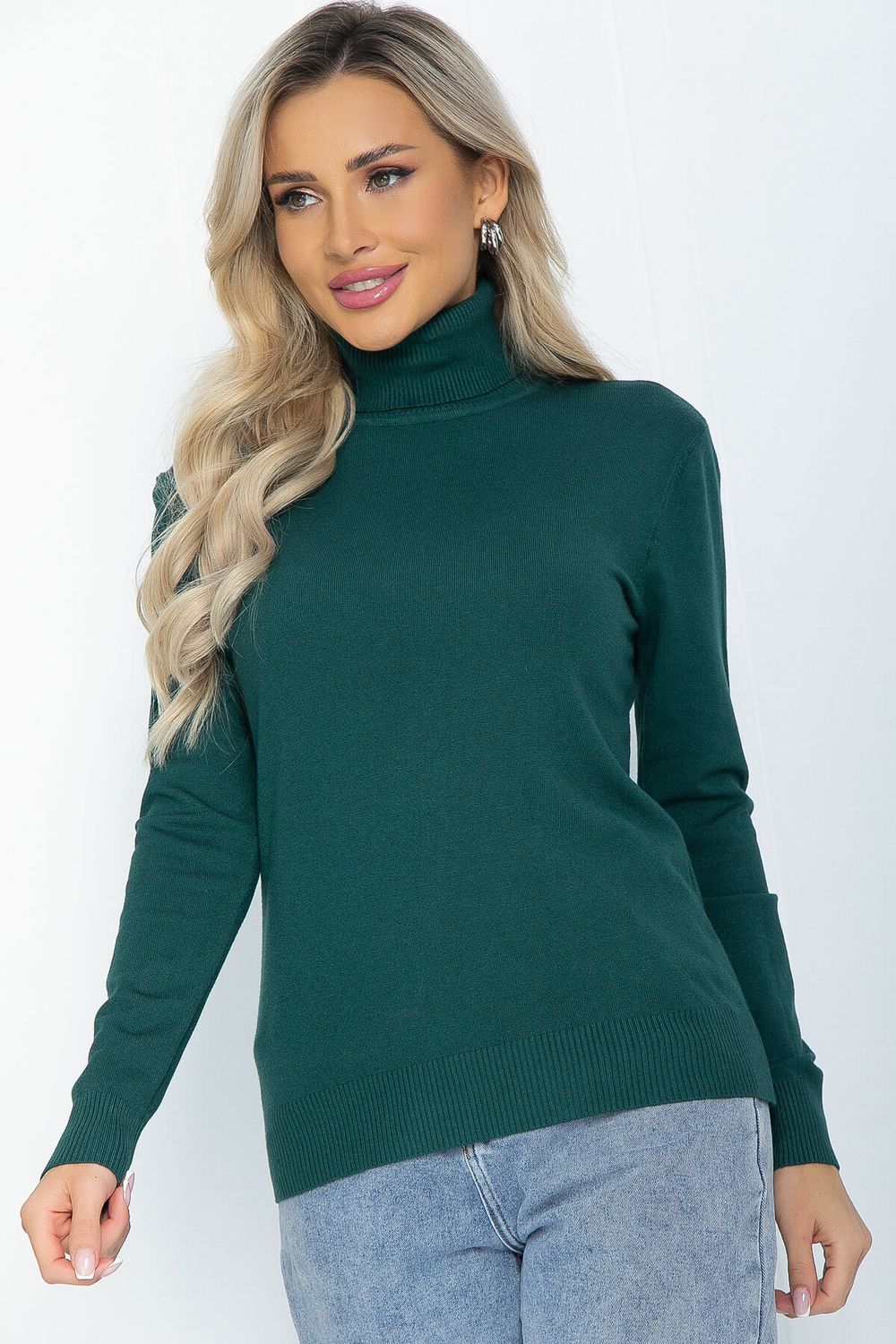 Водолазка "Зимняя история" (зеленая) Б12087 LT Collection