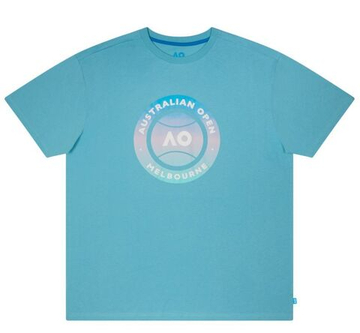 Мужская теннисная футболка Australian Open AO Round Logo Tee - небесный
