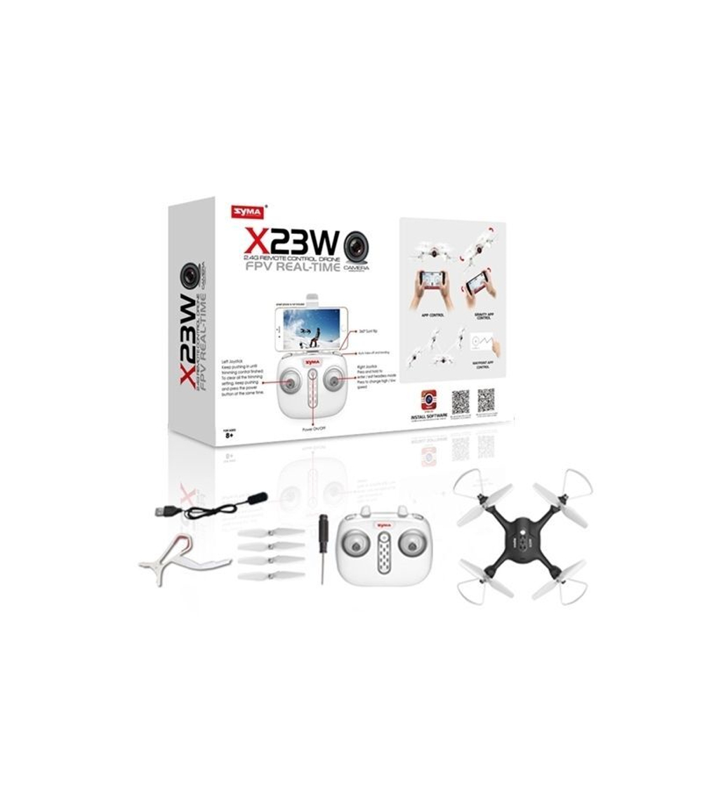 Р/У квадрокоптер Syma X23W с FPV трансляцией Wi-Fi, камера 0,3 Мп, 2.4G RTF