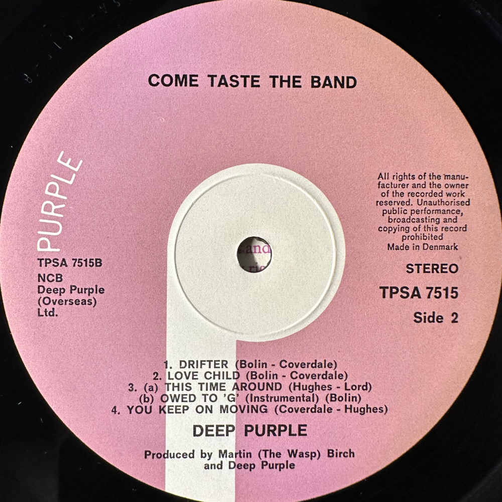 Deep Purple - Come Taste The Band (Denmark 1975г.)