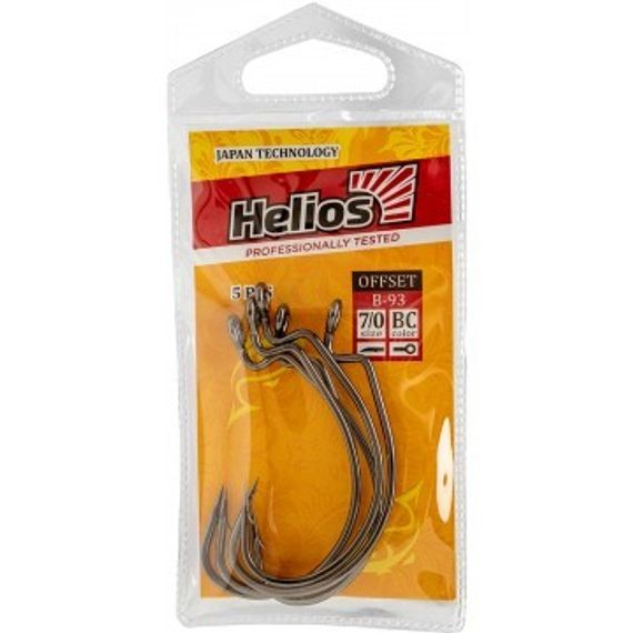 Крючок офсетный B-93 №7/0 цвет BC (5шт) Helios (HS-B-93-7/0)