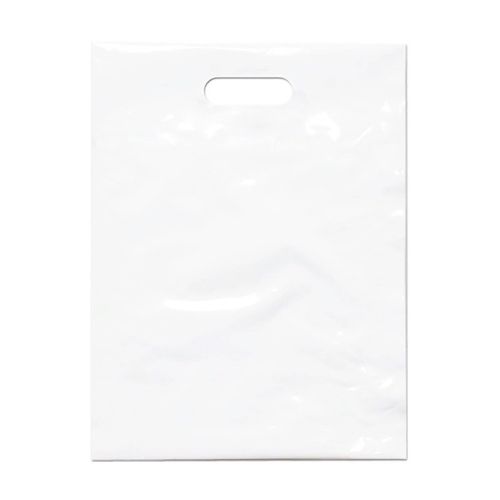 Белый полиэтиленовый пакет с вырубной ручкой 30*40+3см 50мкм