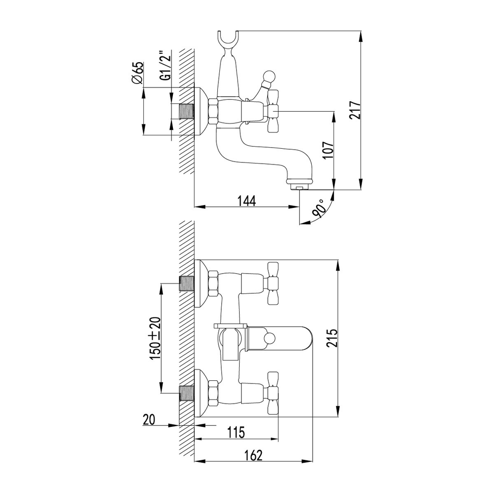 Смеситель Lemark Benefit LM2502C для ванны