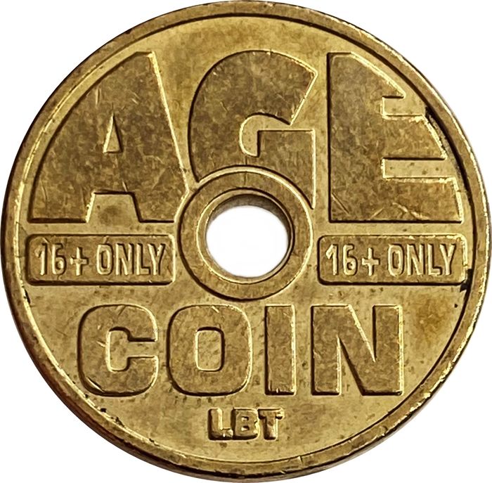 Жетон для покупки табачной продукции «Age coin. 16+ only» Нидерланды