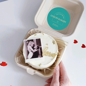 Бенто-торт love с фото влюбленных