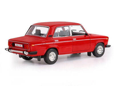 Машина "АВТОПАНОРАМА" ВАЗ 2106, 1/22, красный, инерция, в/к 24,5*12,5*10,5 см