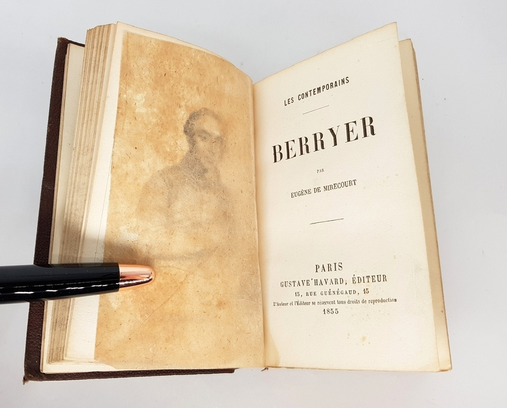 "Les contemporains Theophile Gautier, Berryer, Rossini, Ingres, Francois Arago, Arsene Houssaye. Eugene de Mirecourt.  1855 г.
