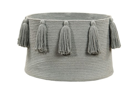 Корзина Lorena Canals Tassels Light Grey (30 x Ø45 см)