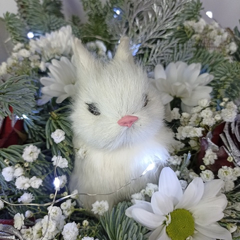 Новогодняя композиция Заяц