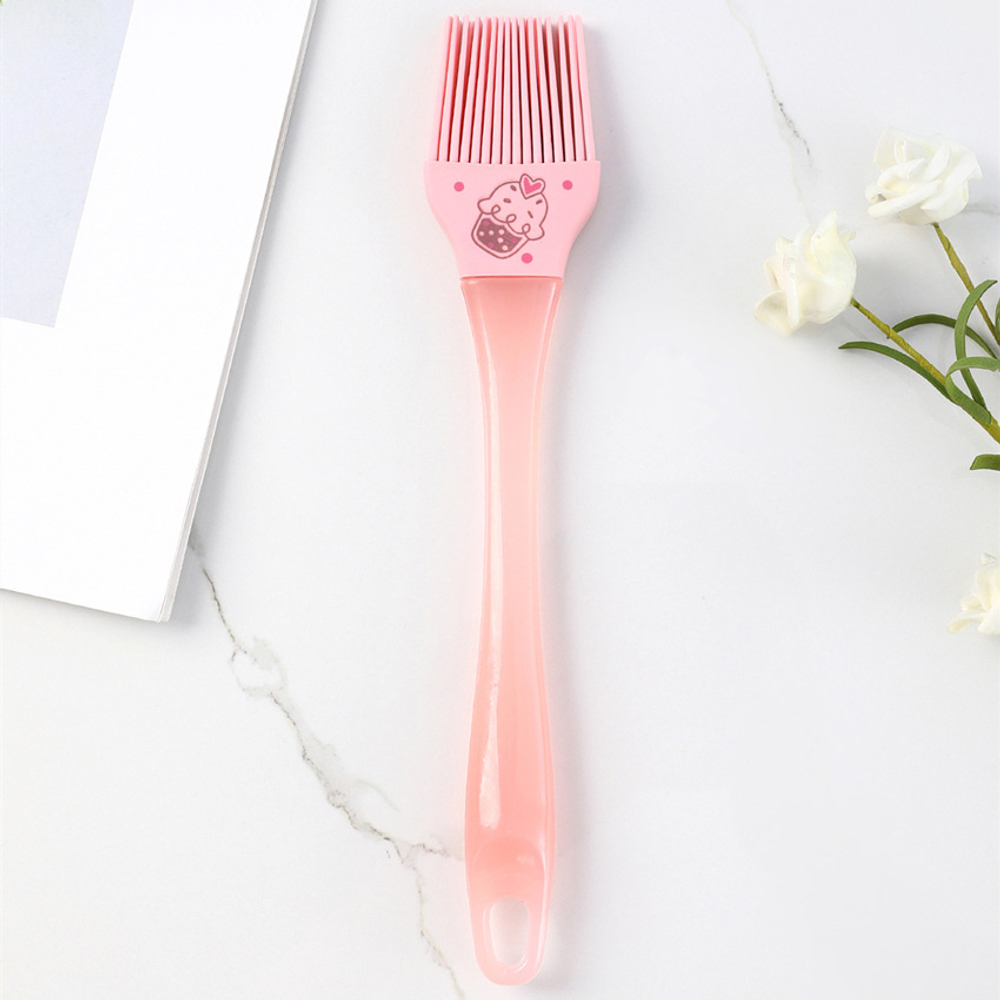 Кисточка силиконовая "Кексики" бежевая, 22,2*4см