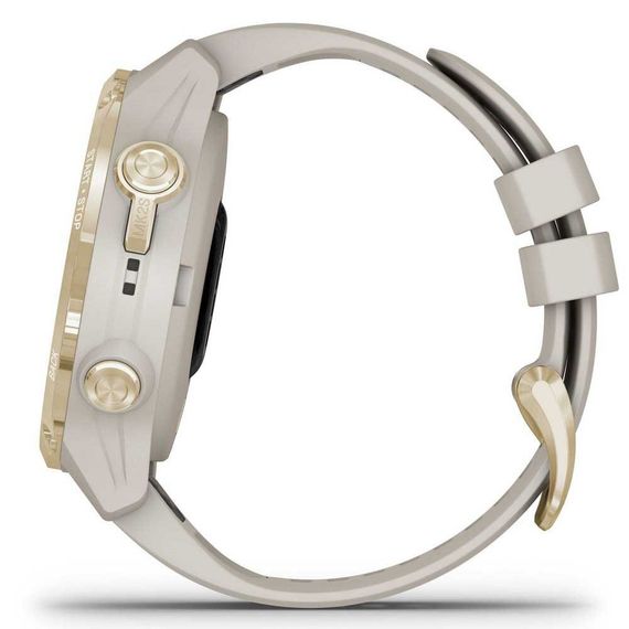 Умные часы - дайвинг компьютер Garmin Descent MK2s светло-золотистый корпус со светло-песочным силиконовым ремешком