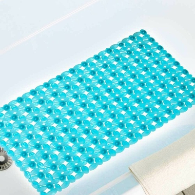 Коврик 67*38см "Мозайка" противоскользящий, голубой