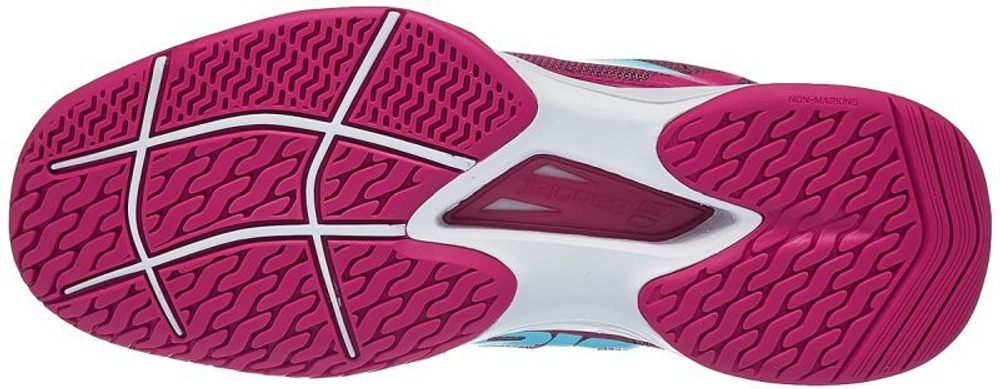 Женские Кроссовки теннисные Babolat Jet Mach и All Court Women - purple/blue поясtel