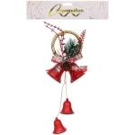 Украшение новогоднее «Звенящие колокольчики» 32*11 см, Красный