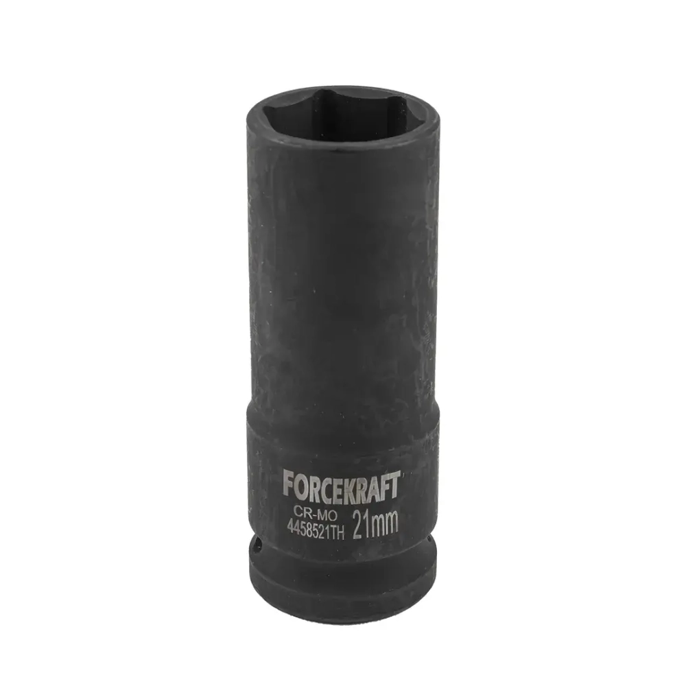 Головка ударная глубокая тонкостенная 21мм 6гр. 1/2''(85мм) FORCEKRAFT FK-4458521TH