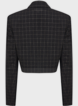 Жакет укороченный в клетку