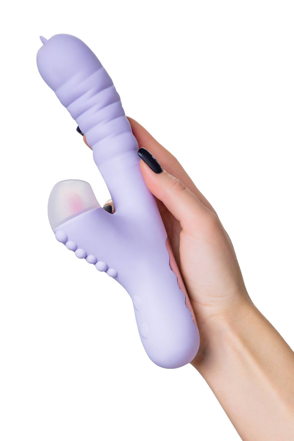 Вибратор с функцией Up&Down JOS SPINNY, силикон, фиолетовый, 23 см