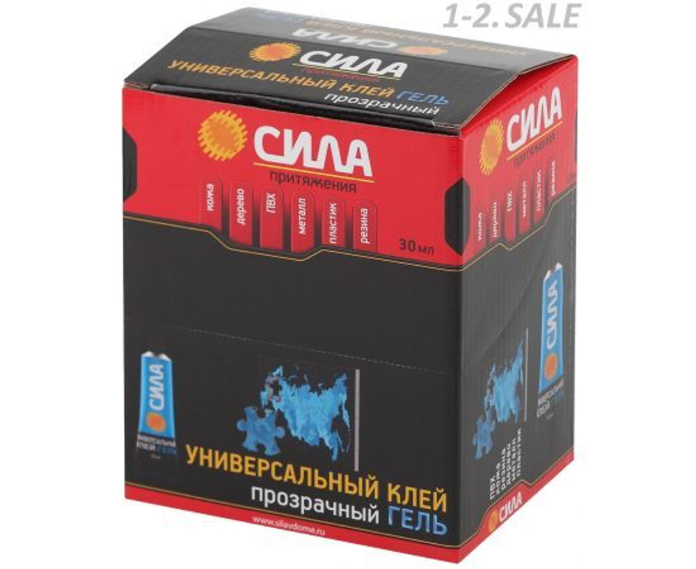 Клей Сила Универсальный Гель, прозрачный 30 мл в ШБ - 12шт