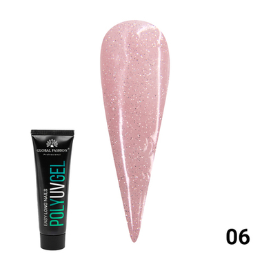 Polygel with shimmer (Полигель с шиммером) Global Fashion 30 г 06