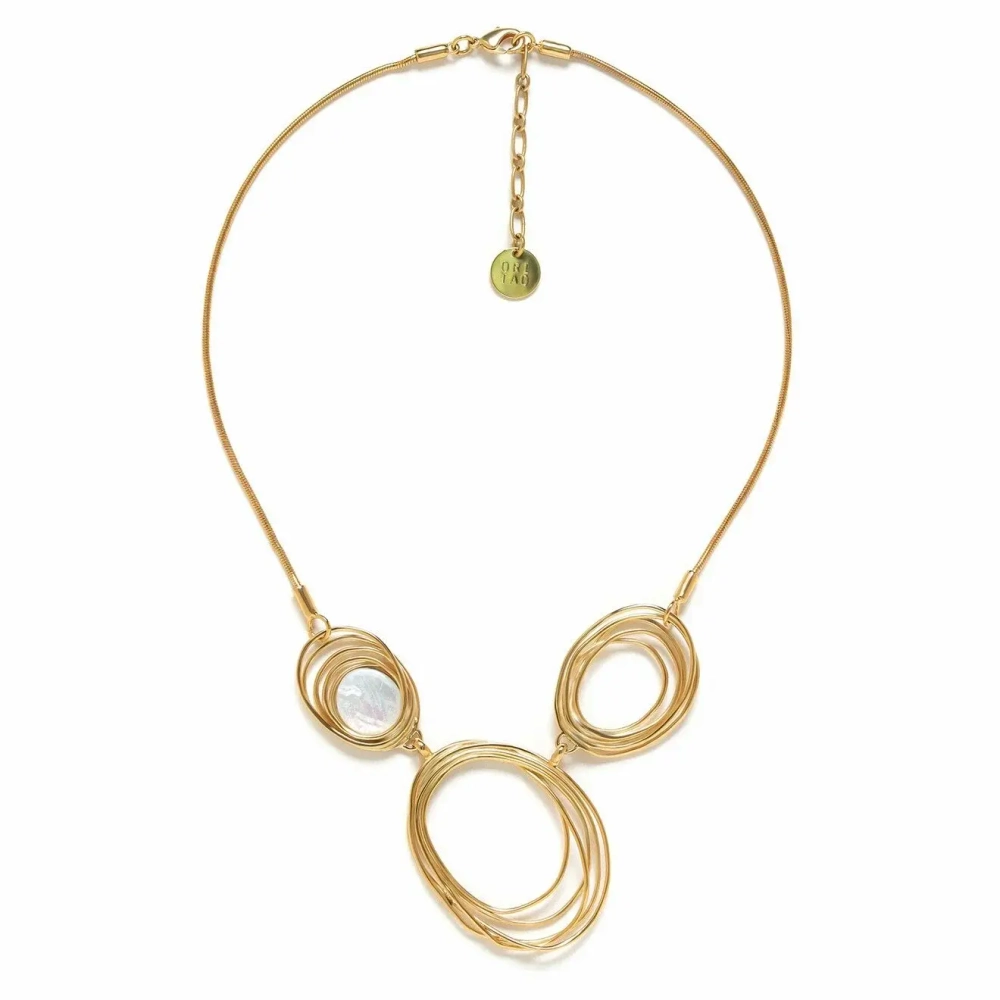 Колье ORI TAO, Typhoon, с перламутром, OT24.1-15-31650 (золотистый)