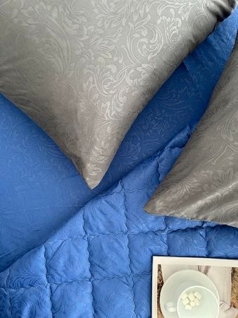 КПБ с одеялом New Style КМ-002 графит-синий