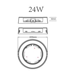 Светильник светодиодный ЭРА LED 19-24-4K накладной круглый 24Вт 4000К | Downlight