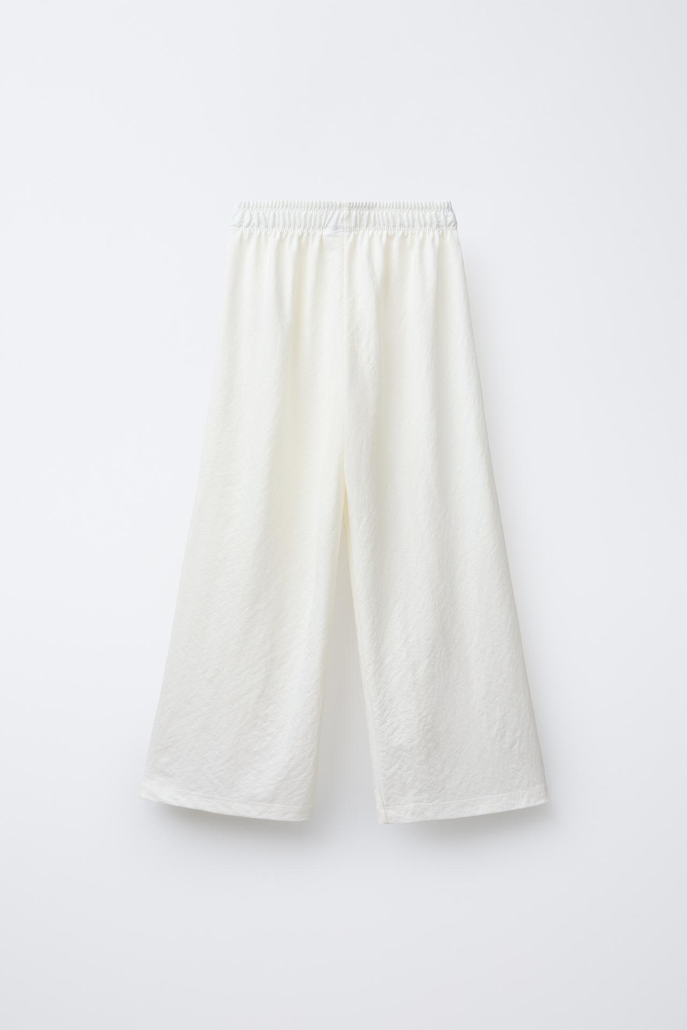 ZARA БРЮКИ WIDE LEG FLUIDO, ЭКРЮ