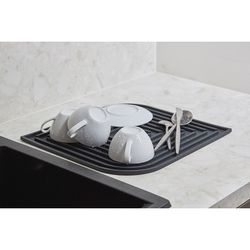 Коврик для сушки посуды Dry Flex, 34,5х31,5 см, темно-серый