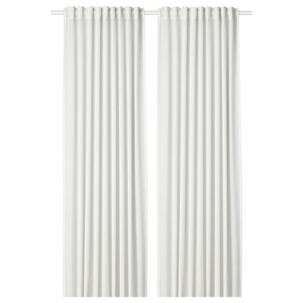 IKEA HILJA  (ИКЕА ХИЛЙА)  -  Штора, 2 шт, на ленте/белая, 145x300 см