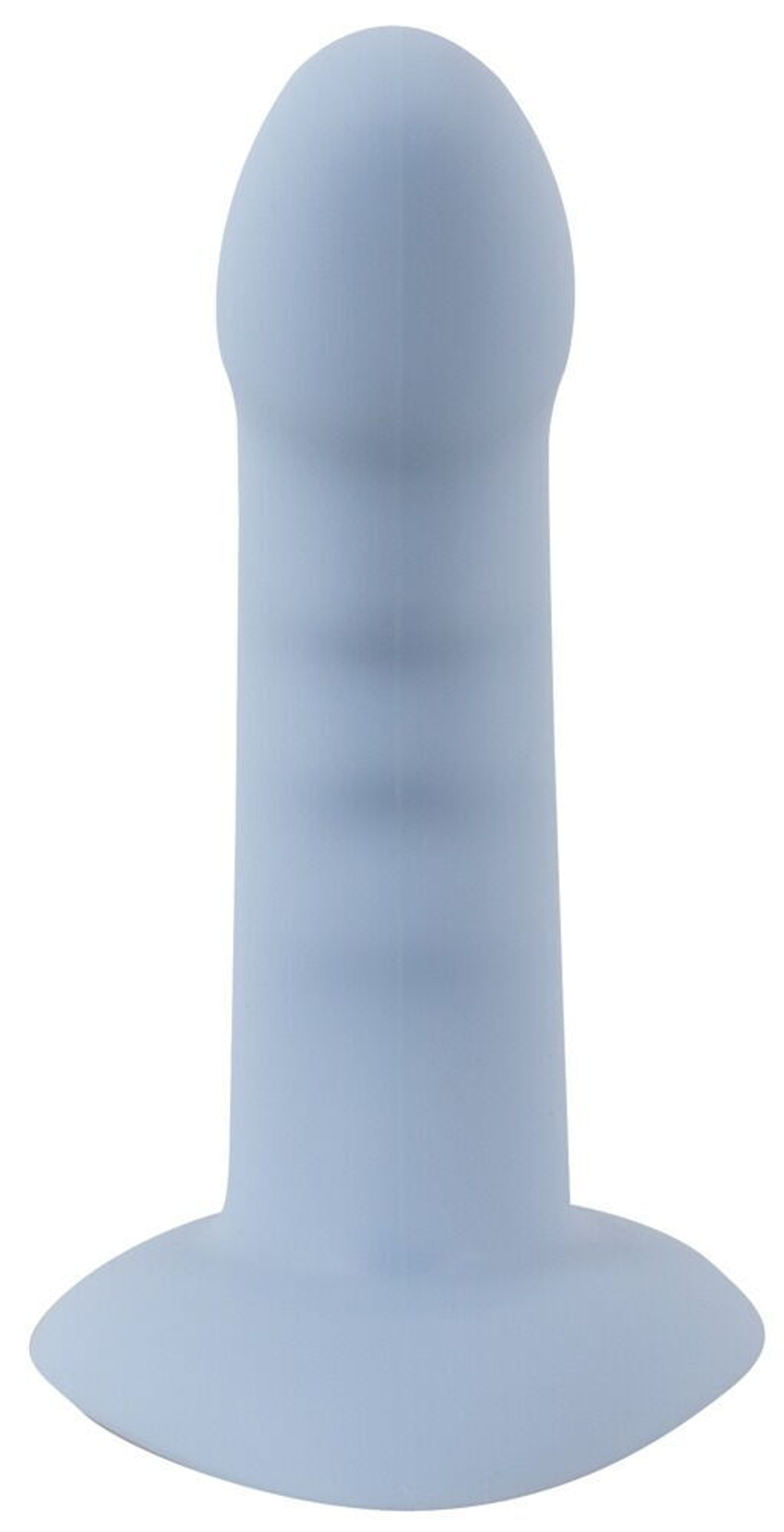 Голубой вибростимулятор на присоске Heart Guy - 17 см.