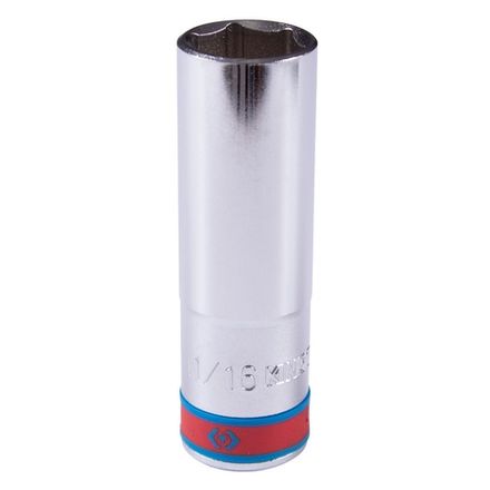 Цена на KING TONY (423522S) Головка торцевая глубокая шестигранная 1/2", 11/16", дюймовая