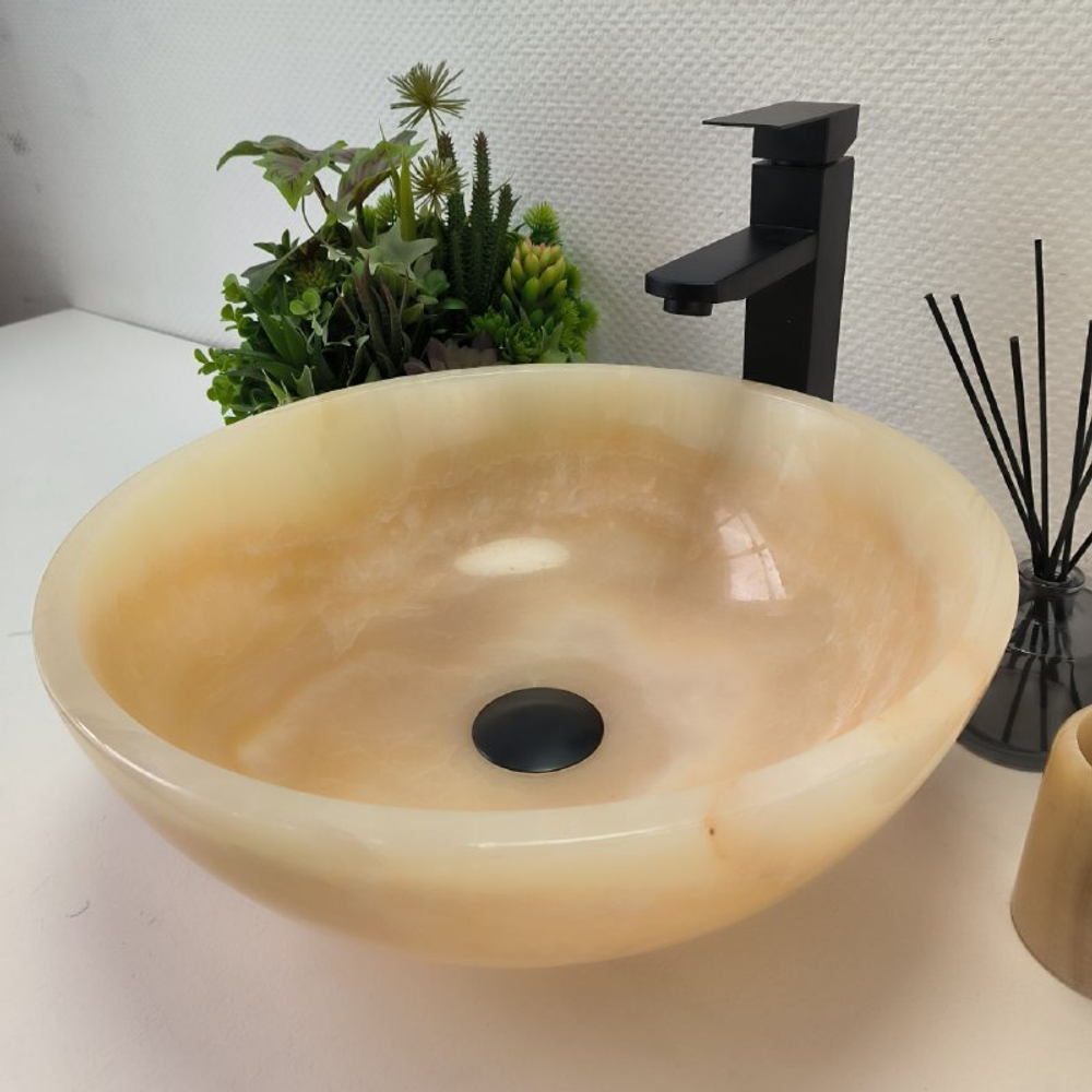 Раковина из оникса Bowl Yellow TinLip BO-62891 40*40*15 140