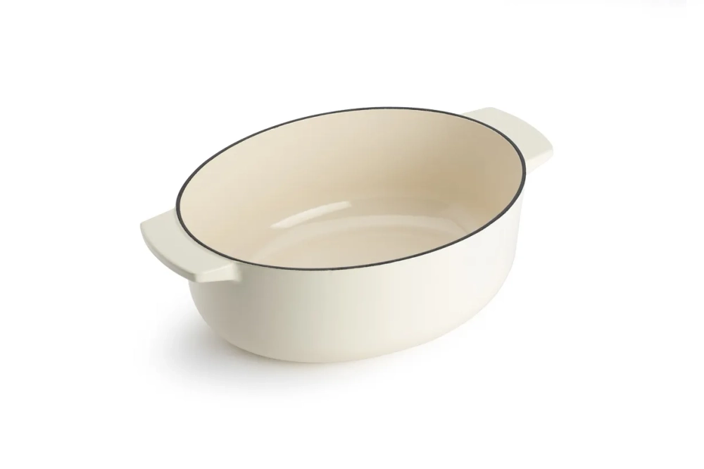 KitchenAid Овальный чугунный кастрюля 30 см 5,6 л крем EAN 4894871009295
