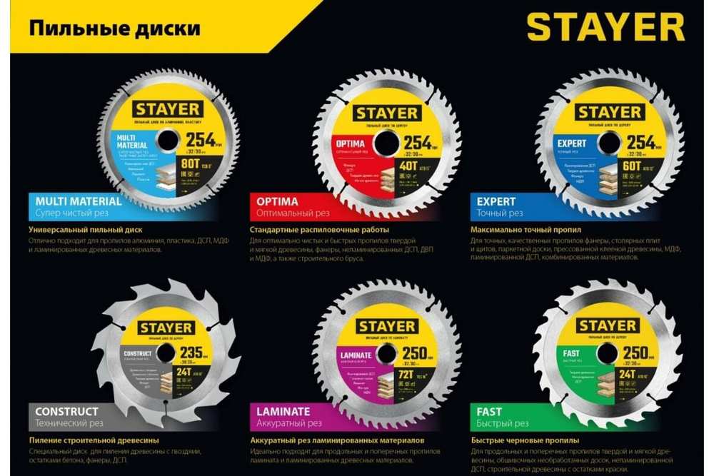 Пильный диск по ламинату STAYER Laminate 230x32/30 мм, 72Т, аккуратный рез 3684-230-32-72_z01
