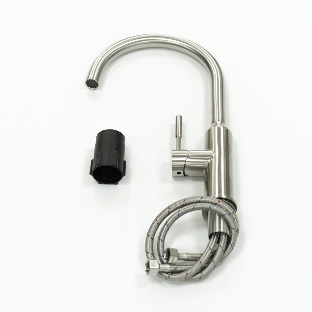 СМЕСИТЕЛЬ ДЛЯ КУХНИ С ПОВОРОТНЫМ ИЗЛИВОМ СТАЛЬ LM5079S ЭКСПЕРТ