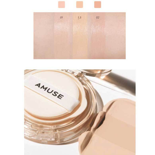 AMUSE Dew Jelly Vegan Cushion SPF38 PA++ увлажняющий тональный кушон
