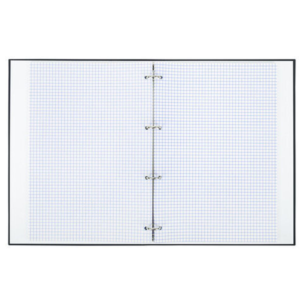 Тетрадь на кольцах БОЛЬШАЯ А4, 215х305 мм, 100 л., твердый картон, клетка, BRAUBERG, "Minimal black", 405408