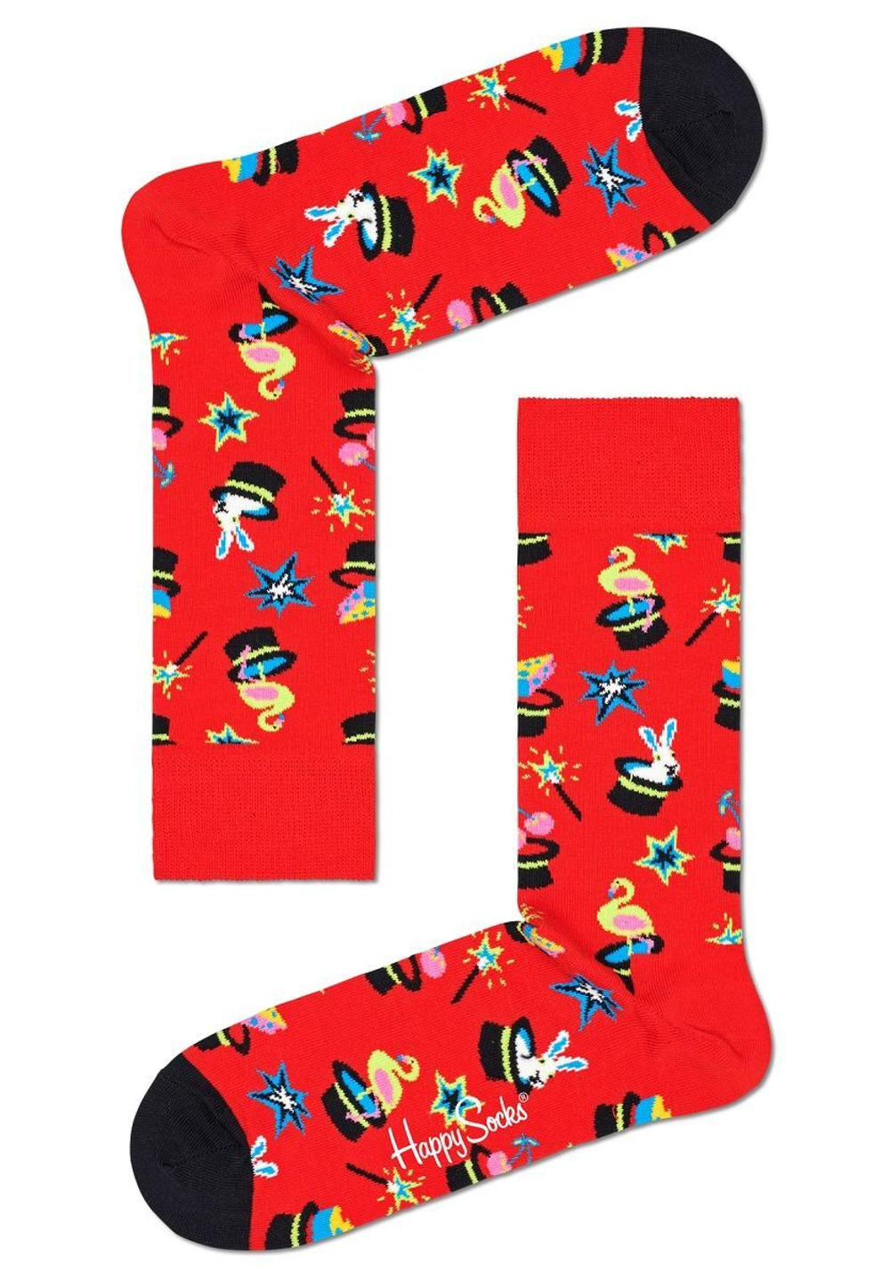Носки унисекс Magic Sock с шляпами фокусника (Размер: 25) (Цвет: красный)