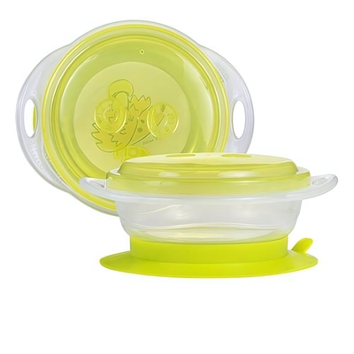 Тарелка детская на присоске с крышкой 250 мл.