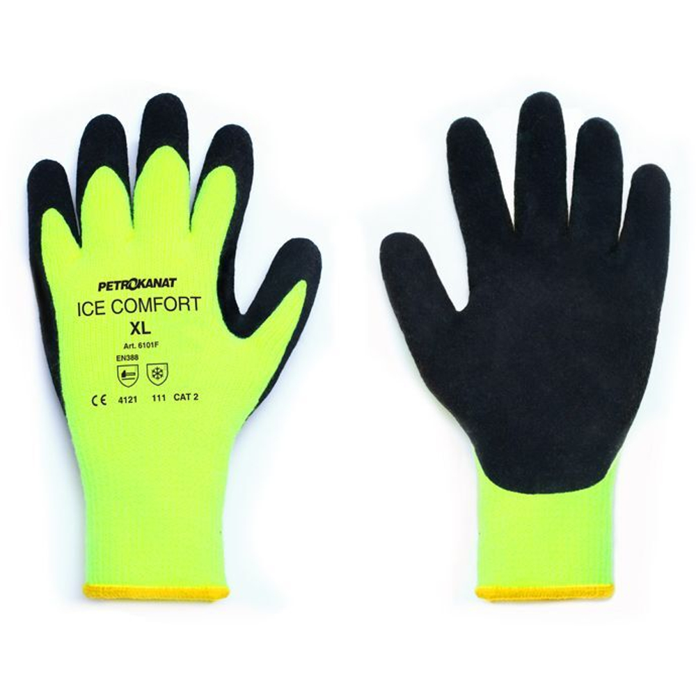 Перчатки рыболовные зимние Петроканат ICE COMFORT, желтые, размер ХХL, 1 пара (для промышленной морской ловли)