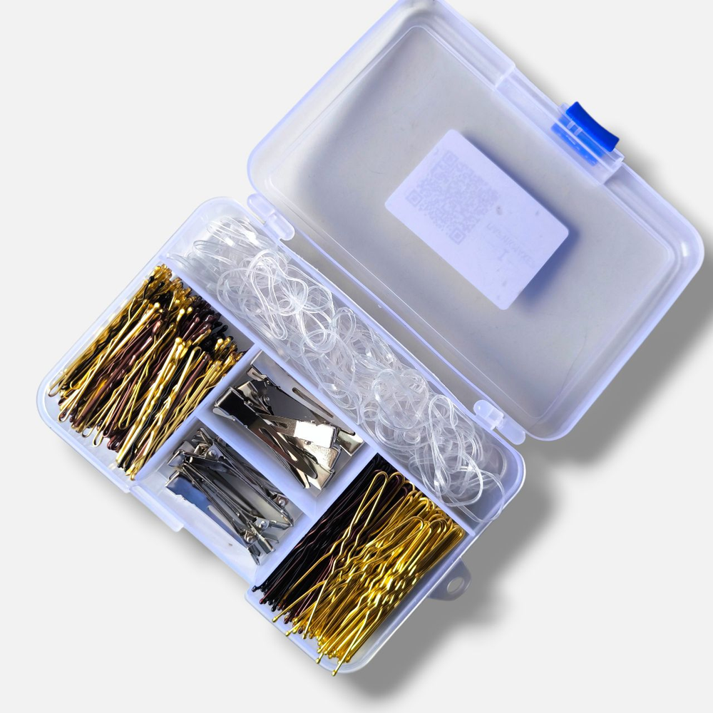 Набор аксессуаров для причесок IPARIKMAHER 416 шт (зажимы, шпильки, невидимки, резинки)