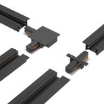 Шинопровод встраиваемый однофазный с питанием и заглушкой Crystal Lux CLT 0.121 01 L1000 BL
