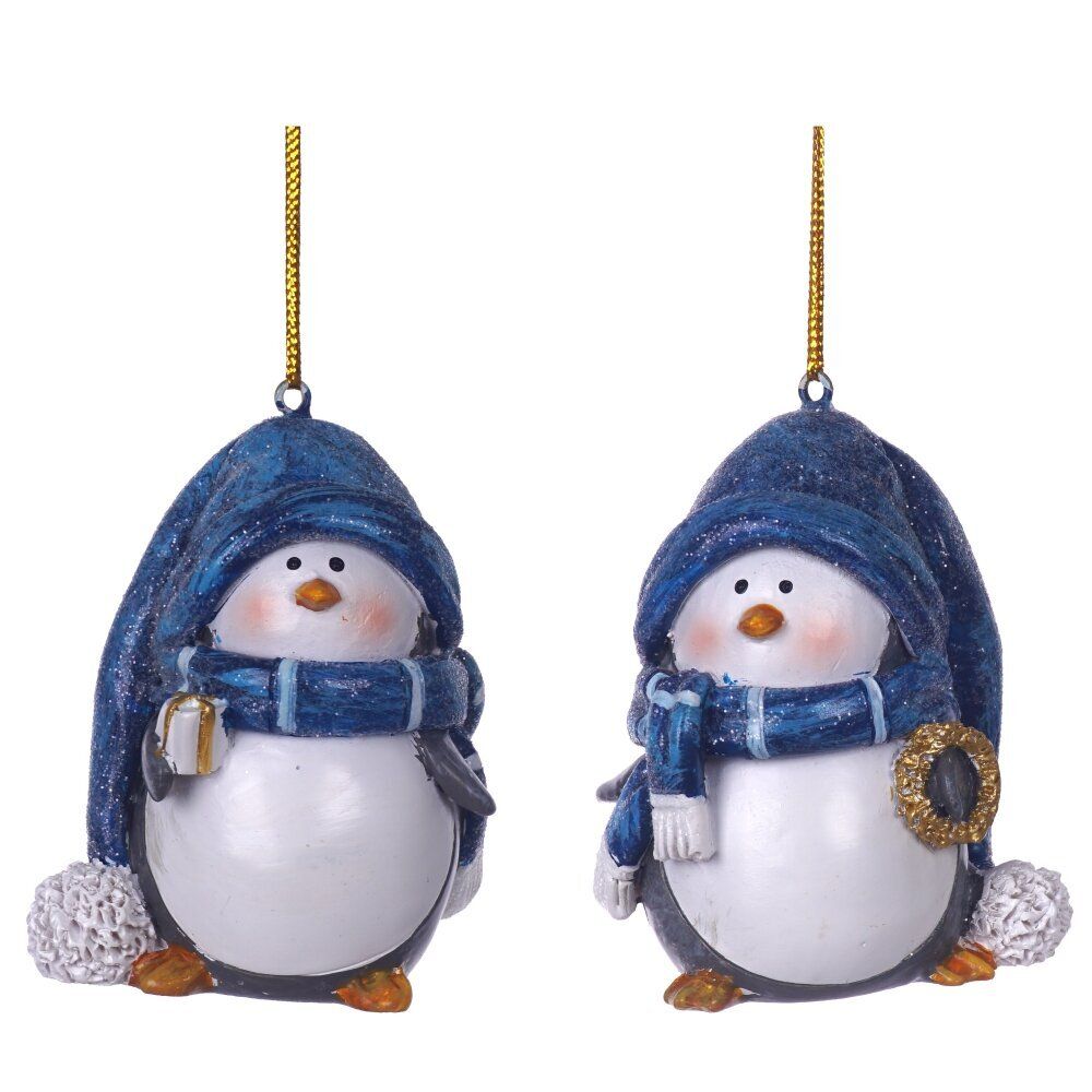 GAEM Фигурка декоративная подвесная "Пингвин", L5 W5 H6,5 см, 2в.