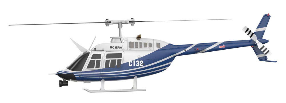 Радиоуправляемый вертолёт RC ERA C138 v2 4CH 6-Axis Gyro 1:33 Scale Flybarless RC Helicopter RTF , с функцией удержания высоты , датчик светового потока V2 , синий