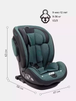 Автокресло BH012319i "iQ" isofix Genius Line группа 1-2-3  (9-36 кг) Malachite
